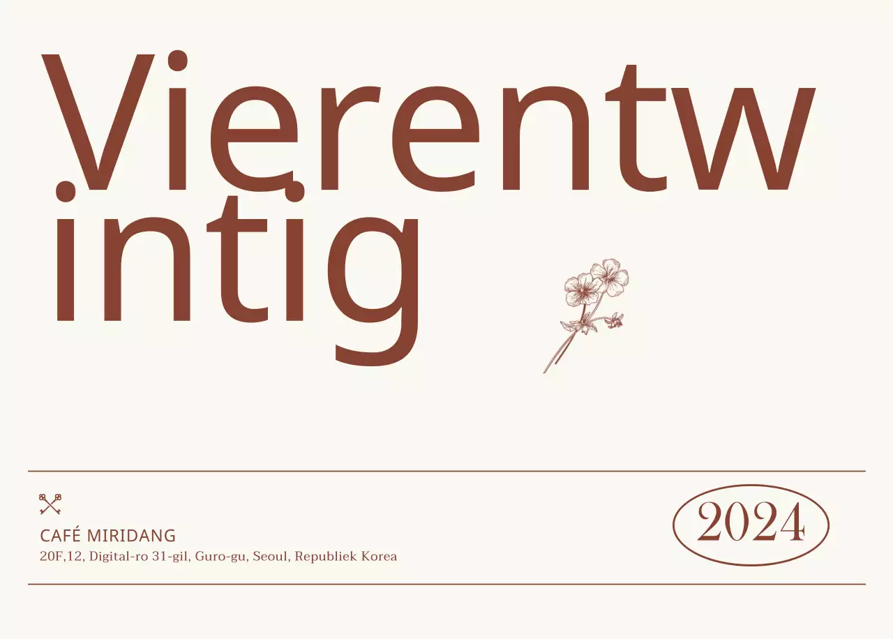 Emotionele fotolay-out voor café in beige en bruin