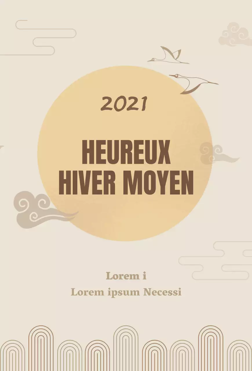 Une carte postale automnale beige