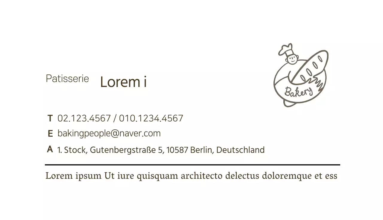 braun Illustration Logo Bäckerei Bäckerei