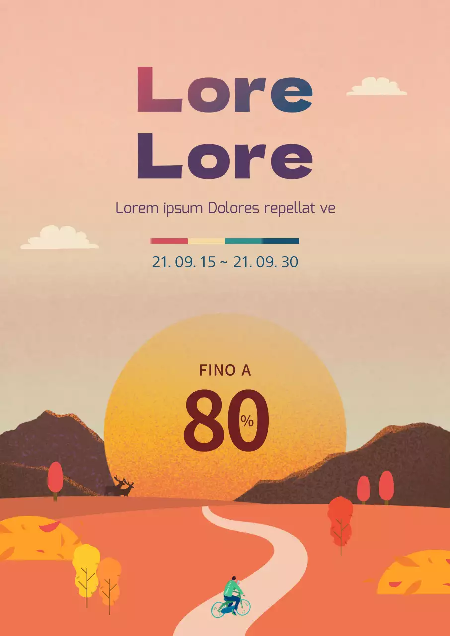 Illustrazione concettuale dell'autunno marrone Vendita Chuseok