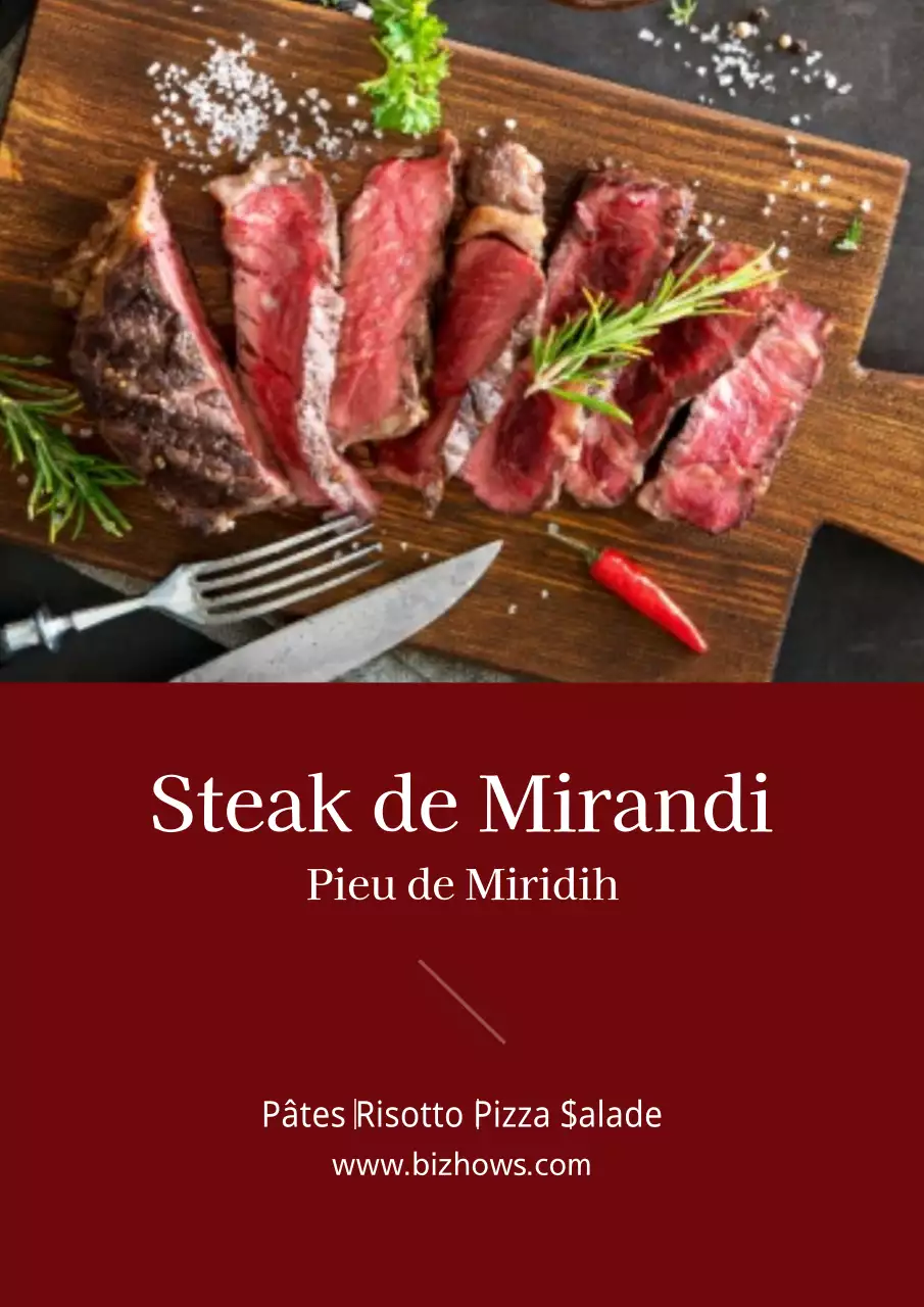 Promouvoir le menu épuré de Burgundy