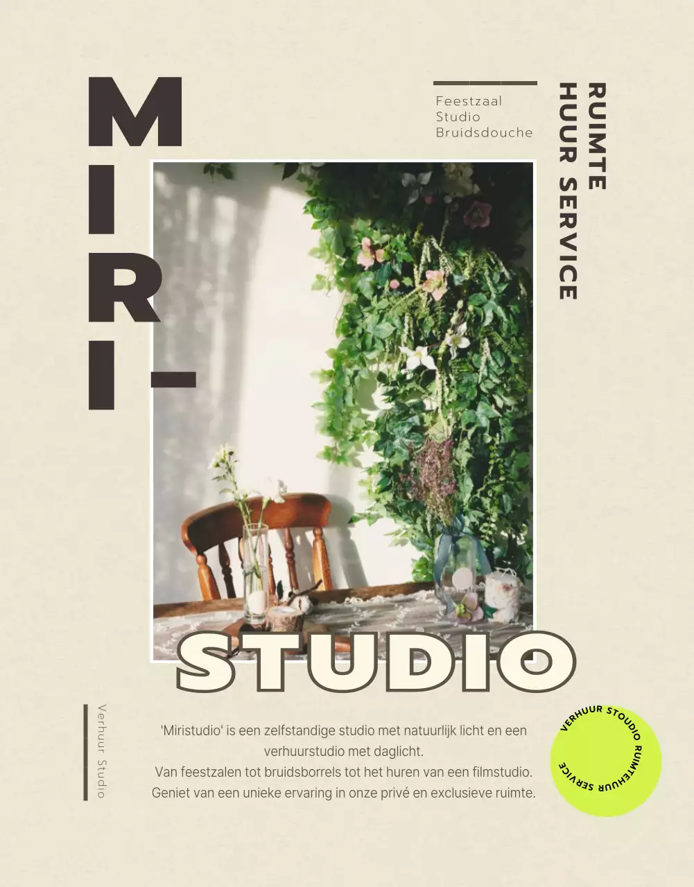 Meer informatie over studio's in zwart- en beigetinten