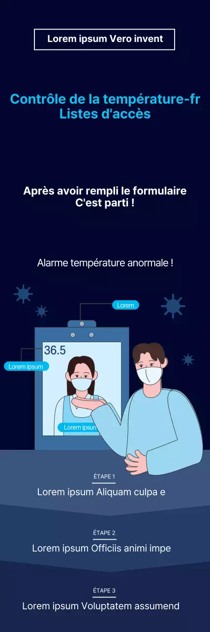Guide de prévention du coronavirus simple et illustré en bleu