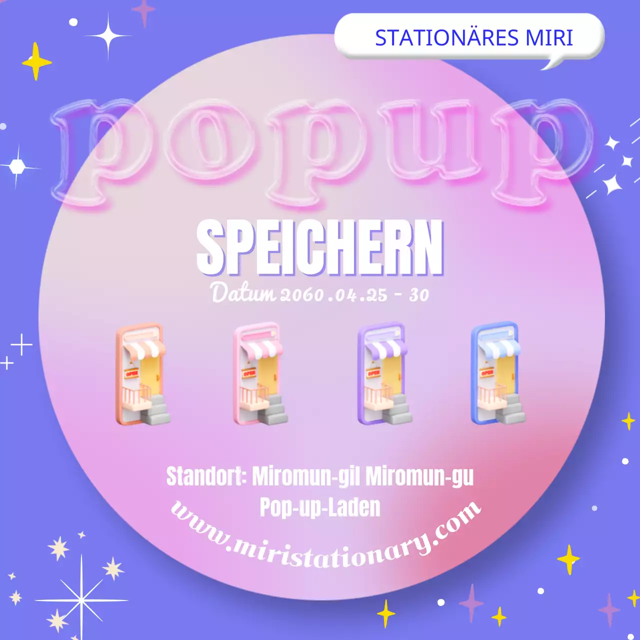 Rosa 3D-Seifenblasen-Pop-up-Store-Event