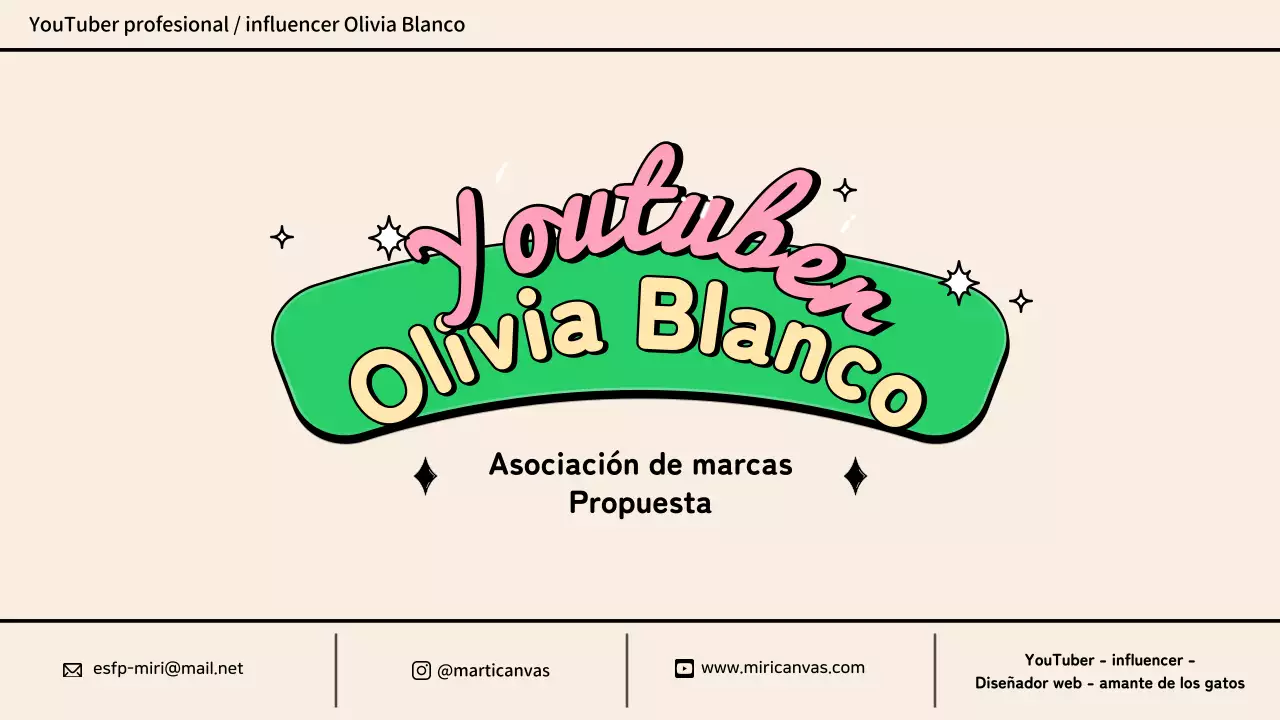 Una bonita y colorida propuesta de colaboración entre YouTubers en rosa, verde y pastel.