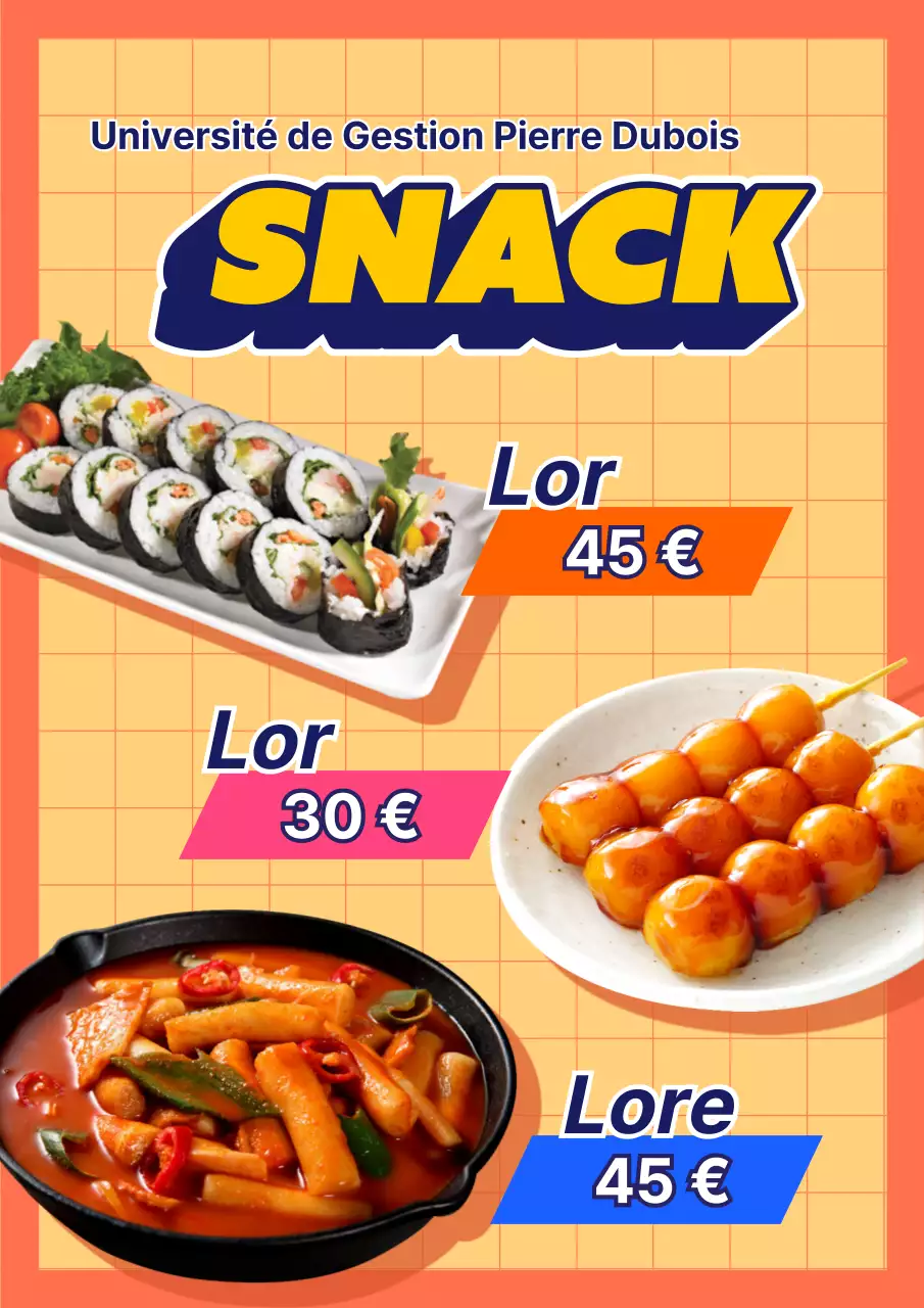 Webposter de la fraction orange