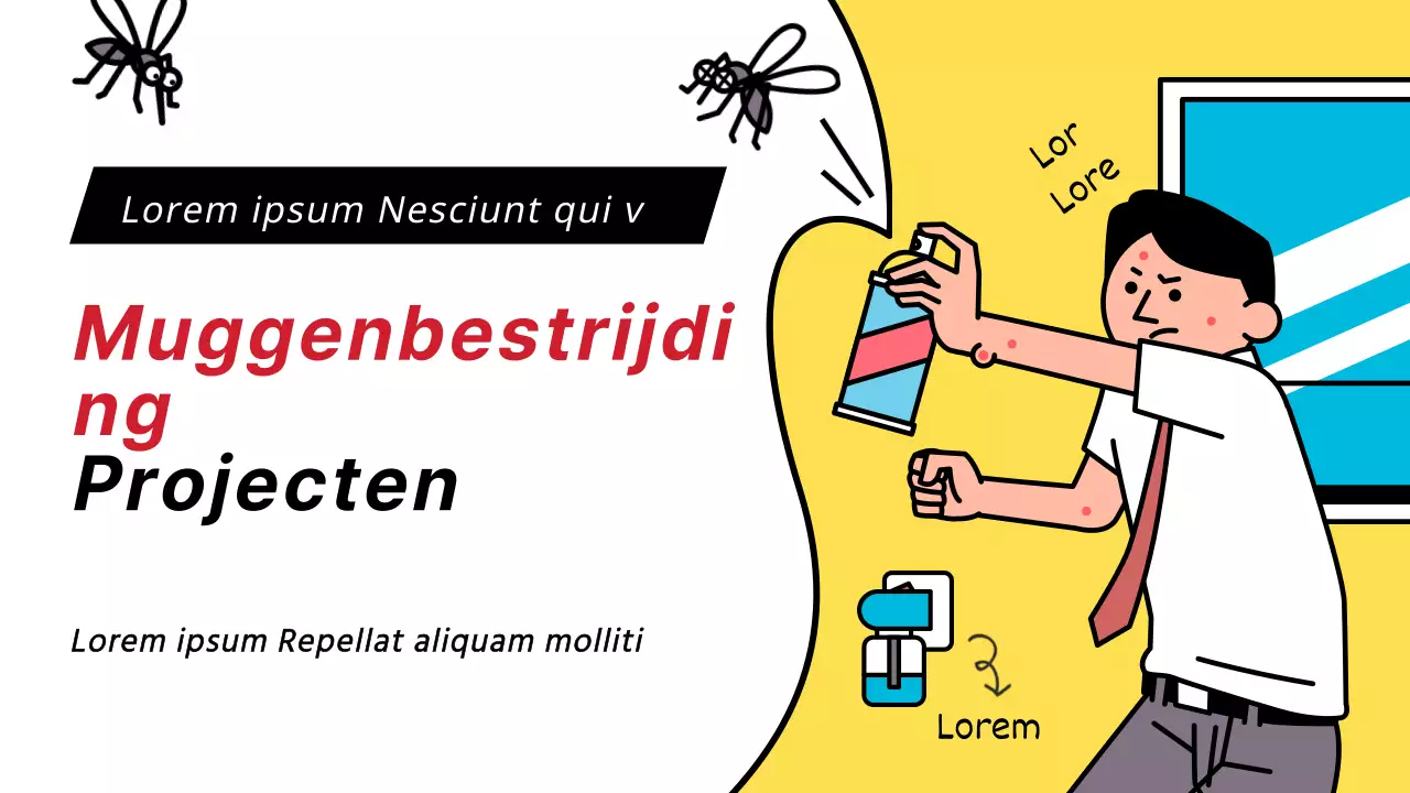 Mug afstotende tips YouTube thumbnail met gele achtergrond mug illustratie concept