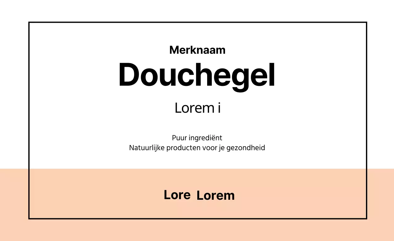 Etiketsticker verpakking lichaamswasmiddel