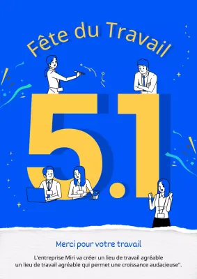 Concept d'illustration de bande dessinée en tons bleus pour la fête des travailleurs Fête des travailleurs