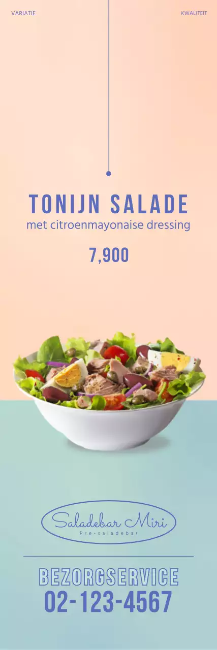 Munt eenvoudige salade banner