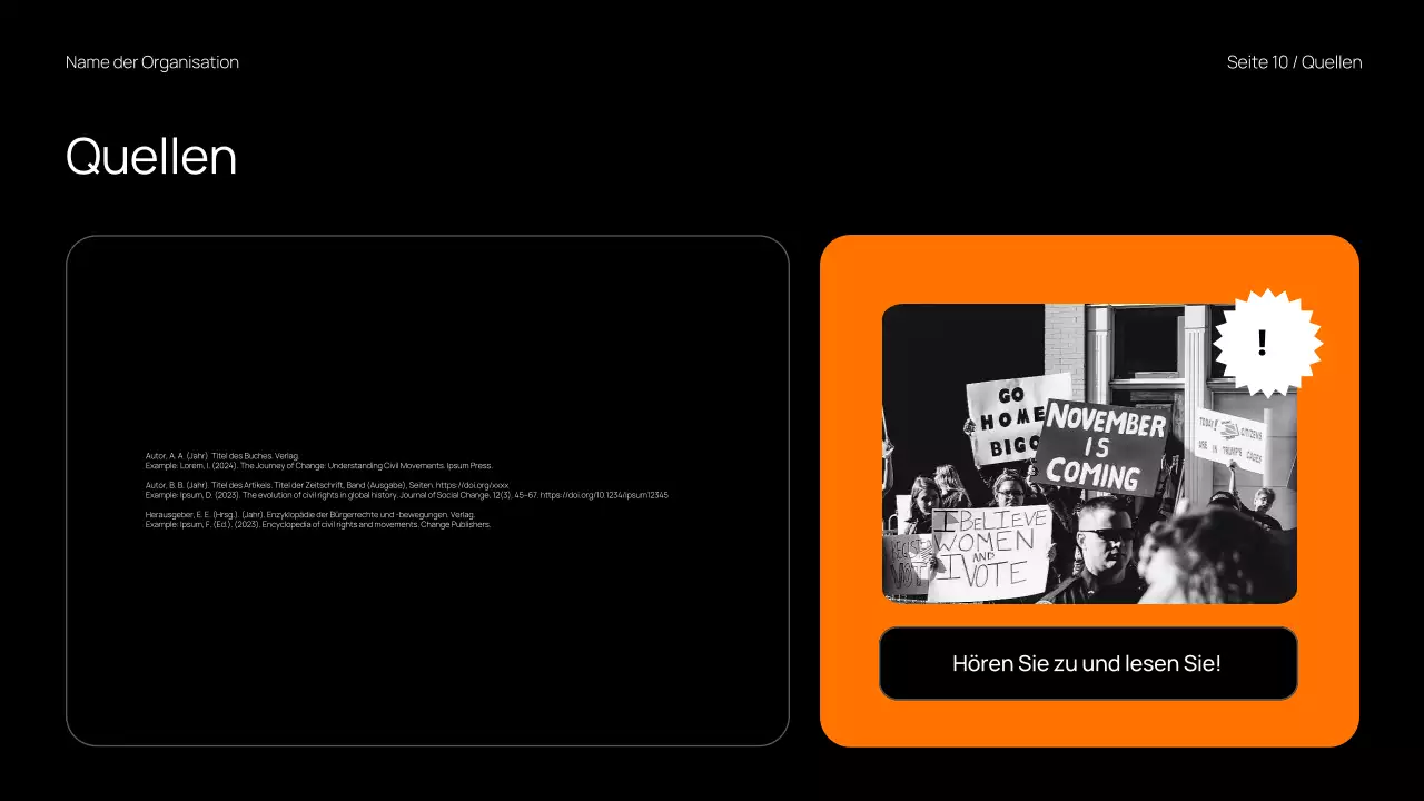 Trendige und mutige Präsentation von Unterrichtsmaterial