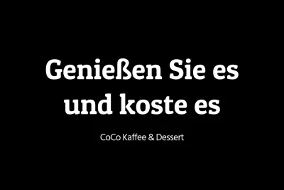 Genießen Sie den Kaffeegeschmack!