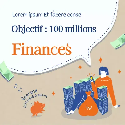 Finance d'investissement sur fond d'illustration bleu-orange