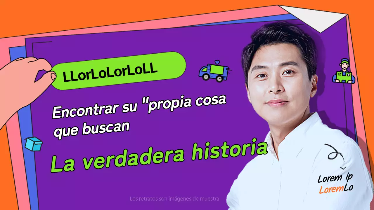 Miniatura de entrevista con una bonita ilustración morada