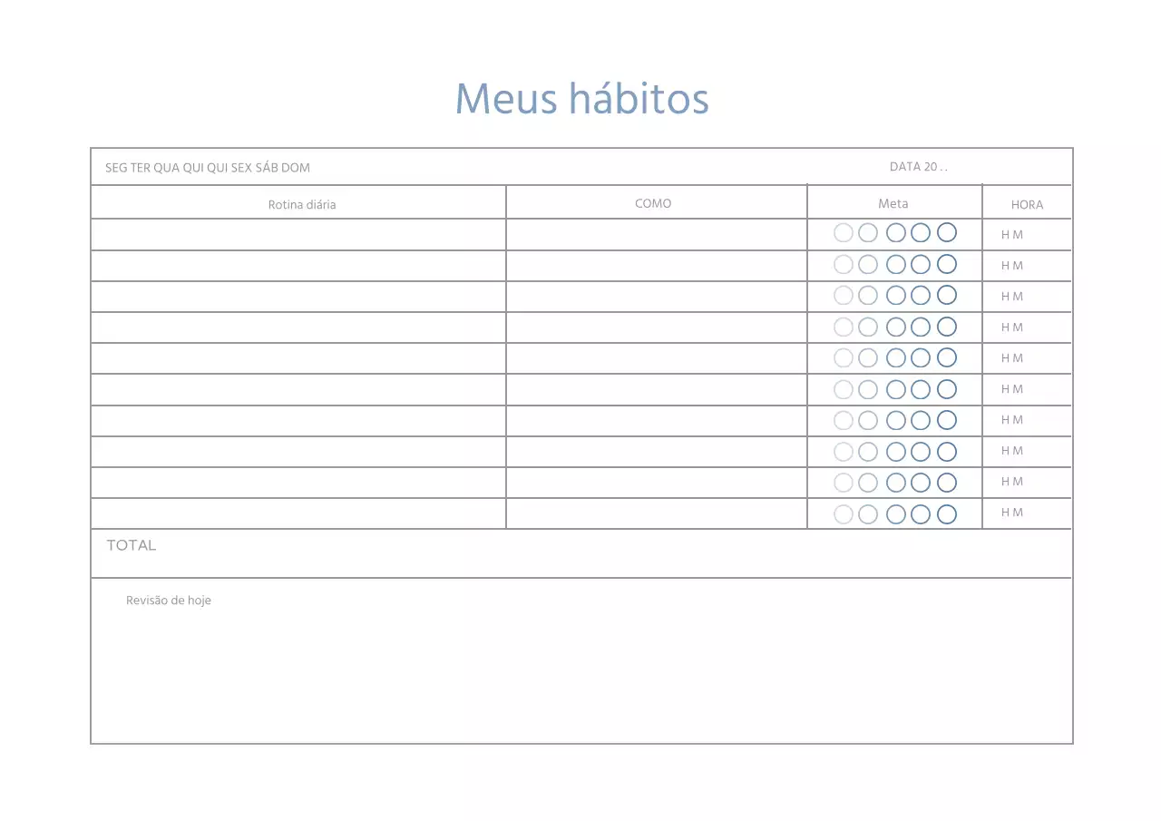 Blue Lines Simple Planner