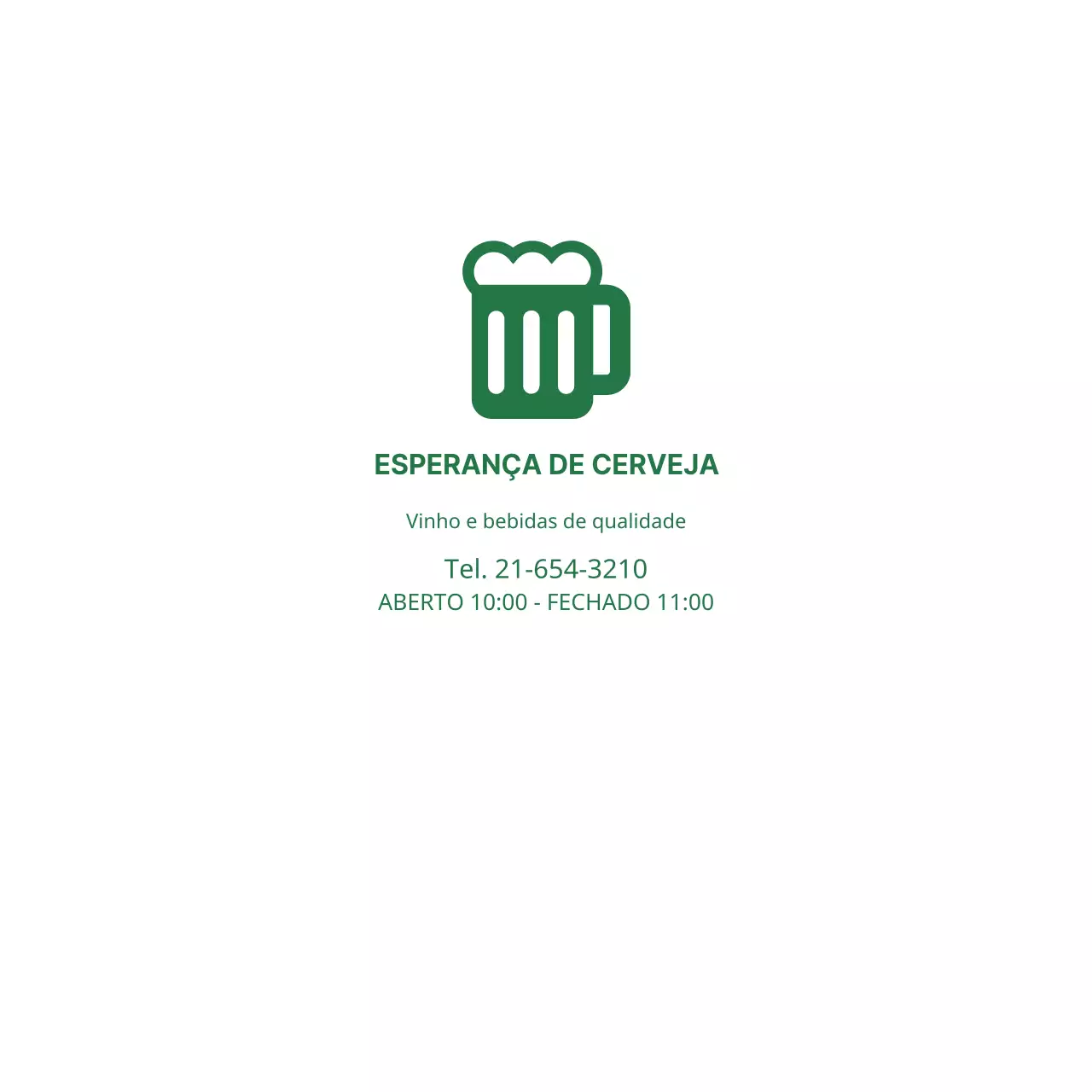 ESPERANÇA DE CERVEJA