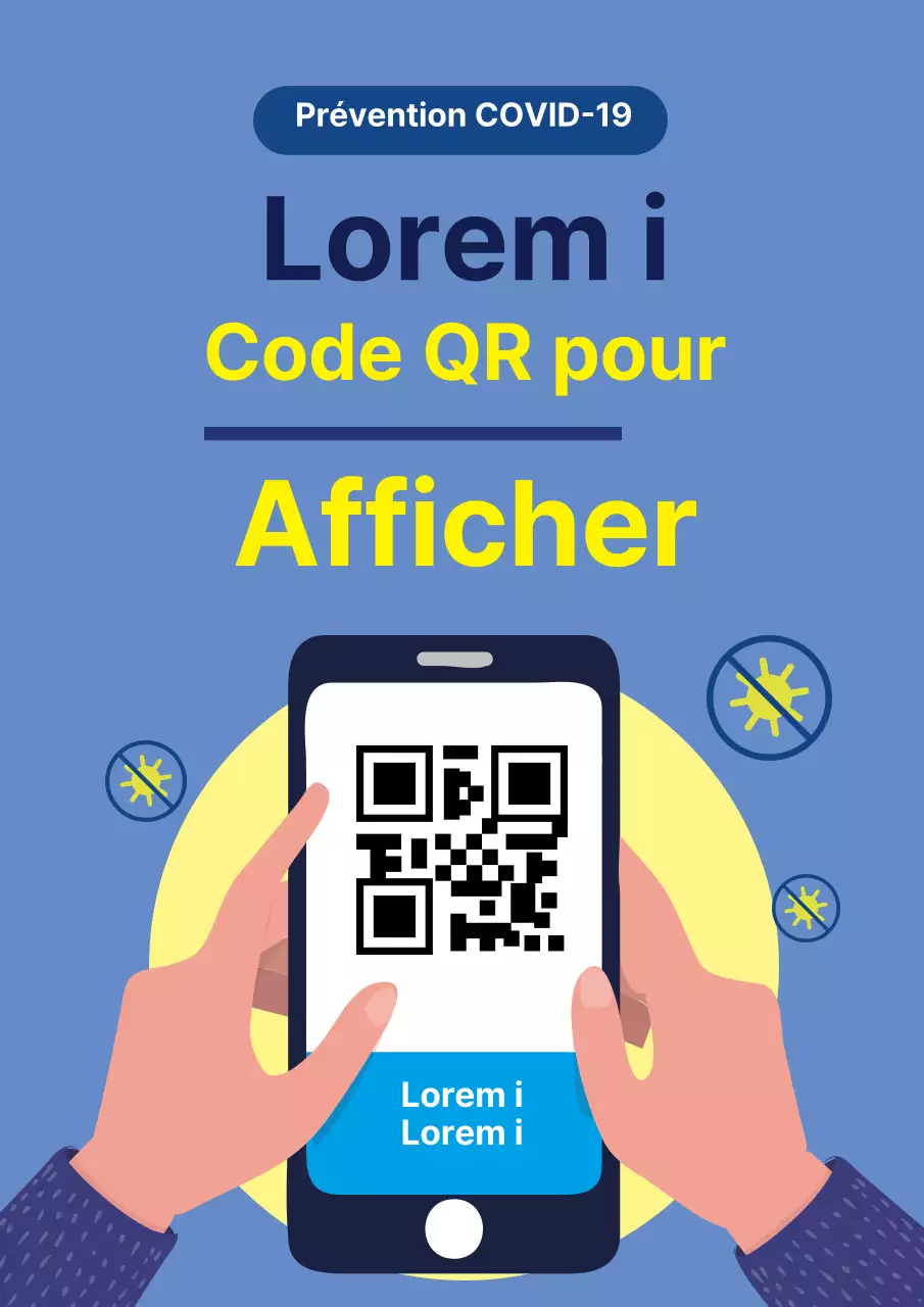 Étiquettes d'inscription pour le coronavirus, illustrées, bleues et soignées