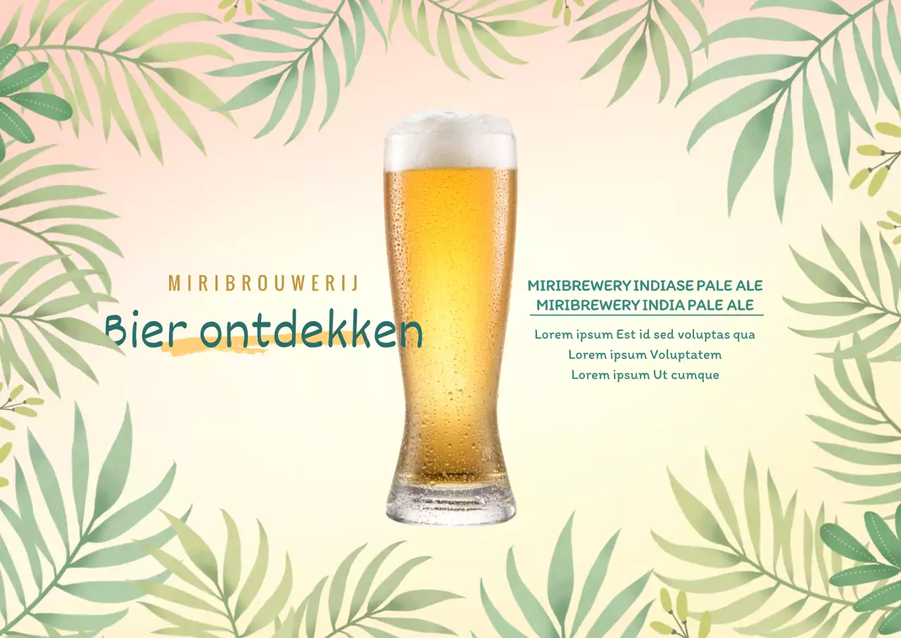 Tropical Craft Beer Street Poster