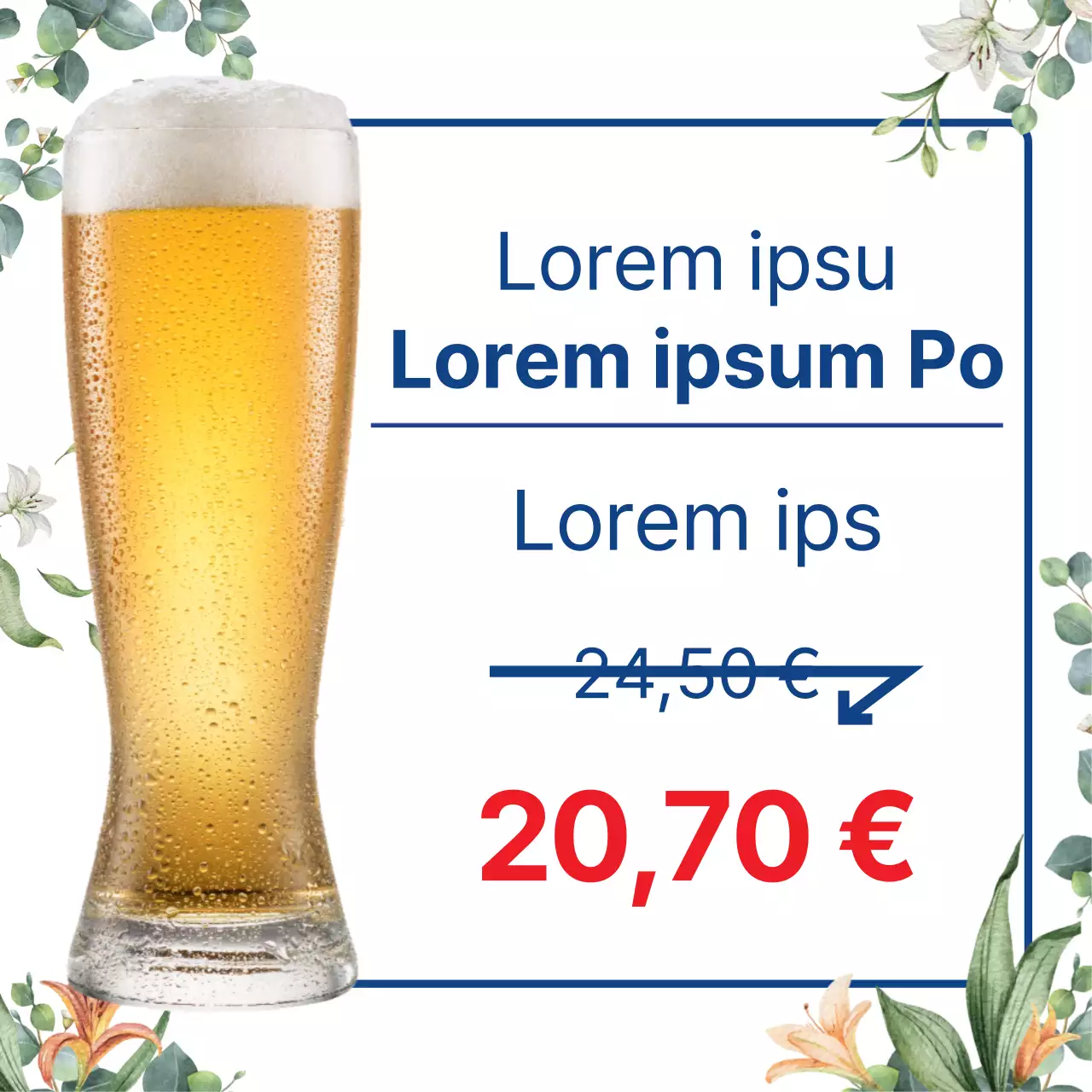 Image de la bière blanche Motif floral Hoppehaus