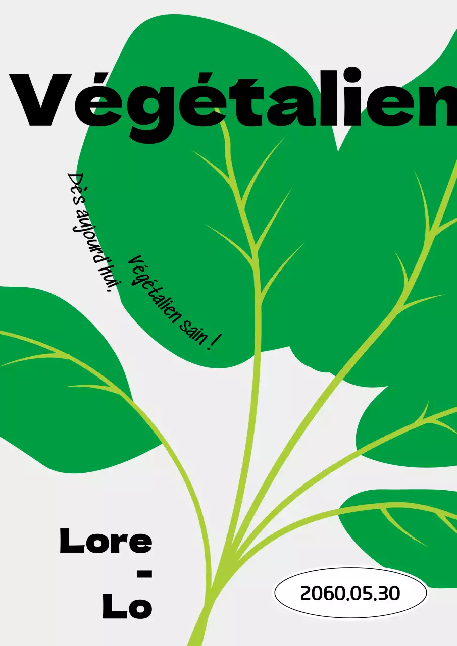 Vert, illustration de légumes, événement de promotion du végétarisme