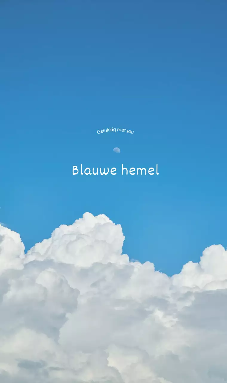 Zuiver hemel- en kalligrafieontwerp