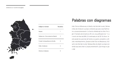 Sencillo mapa en blanco y negro de Corea del Sur MAPA infográfico
