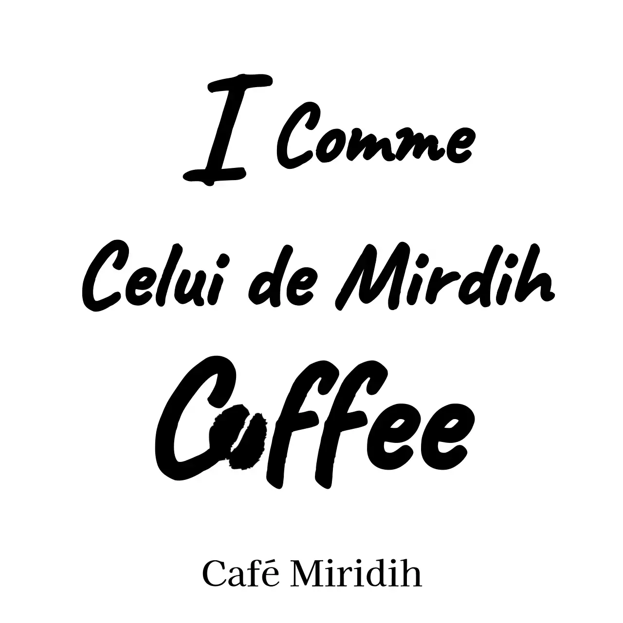 Noir, émotionnel et propre style de mise en page de texte cafe