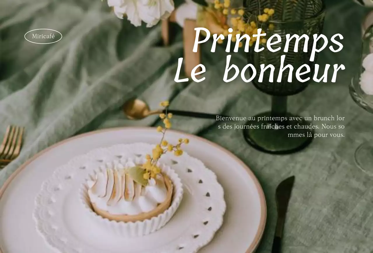 Desserts sur le thème du printemps chaud