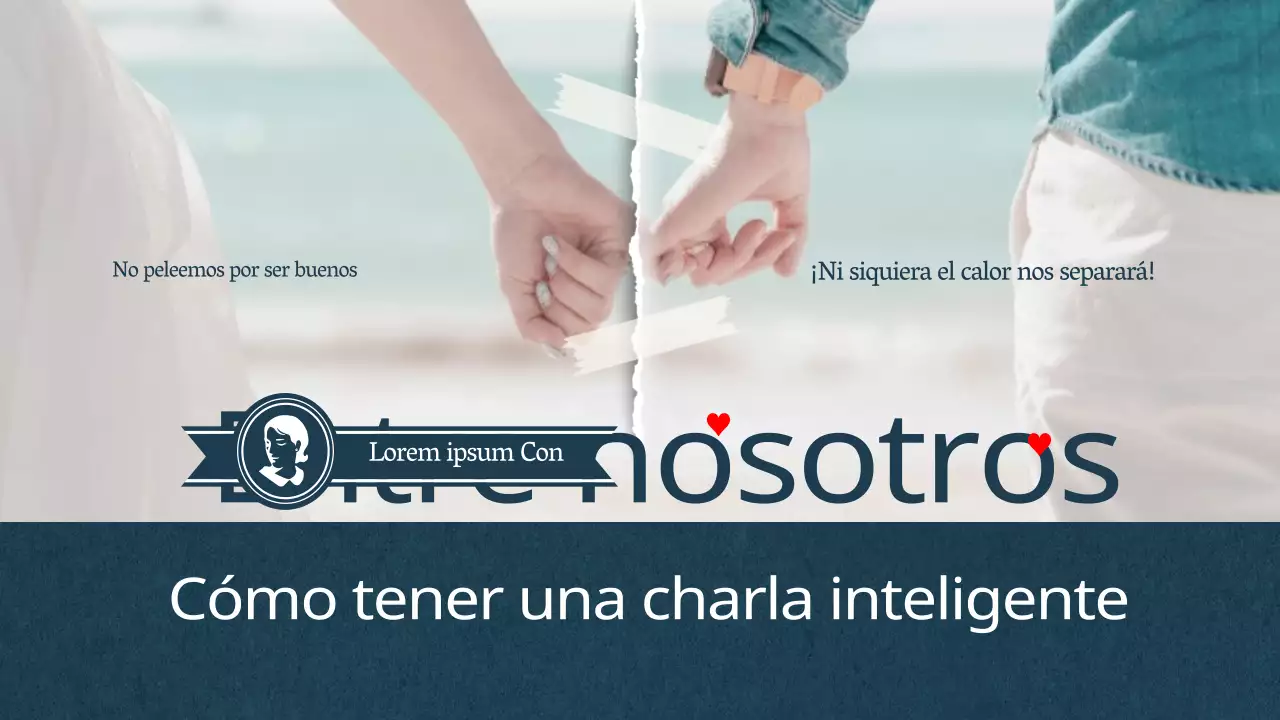 Fotos en azul y blanco roto resaltan el canal de consejos sobre relaciones