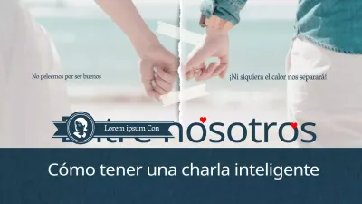 Fotos en azul y blanco roto resaltan el canal de consejos sobre relaciones