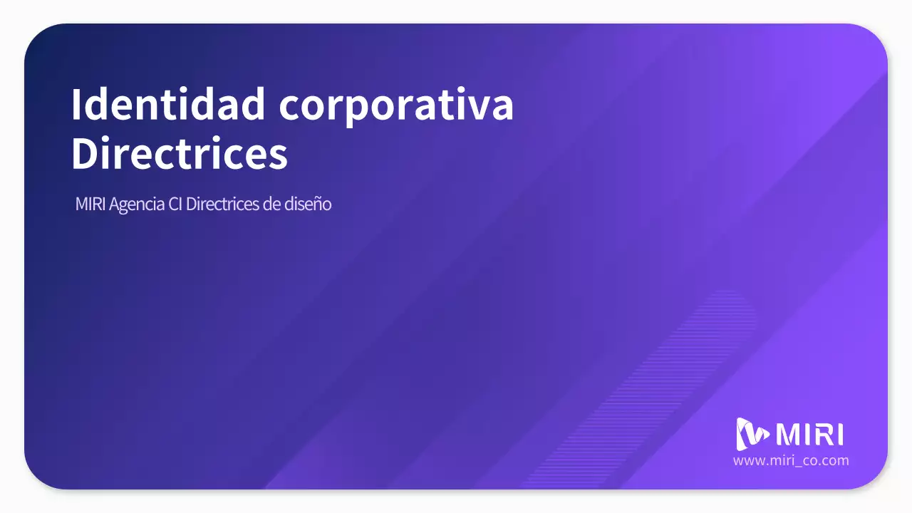 Directrices de la marca corporativa en morado