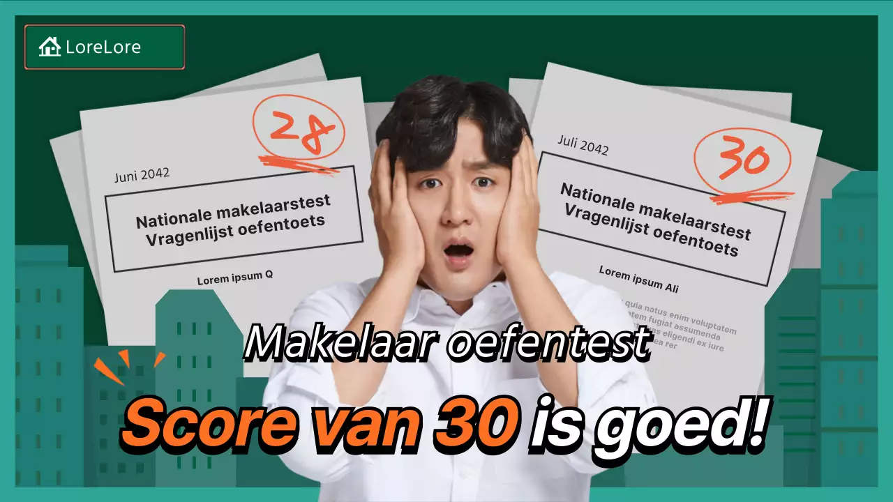 Groen gelicentieerde makelaar oefentest vraagcommentaar YouTube thumbnail