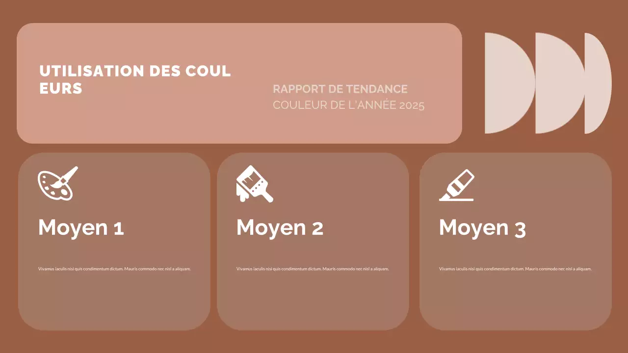 document de rapport sur les tendances modernes brunes