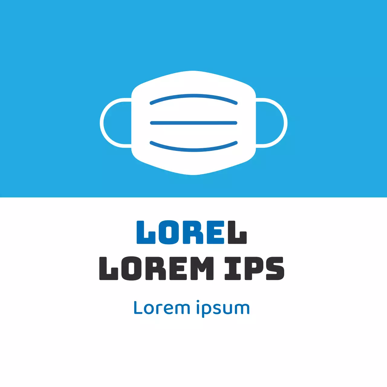 Hoe draag je een blauw geïllustreerd coronamasker?