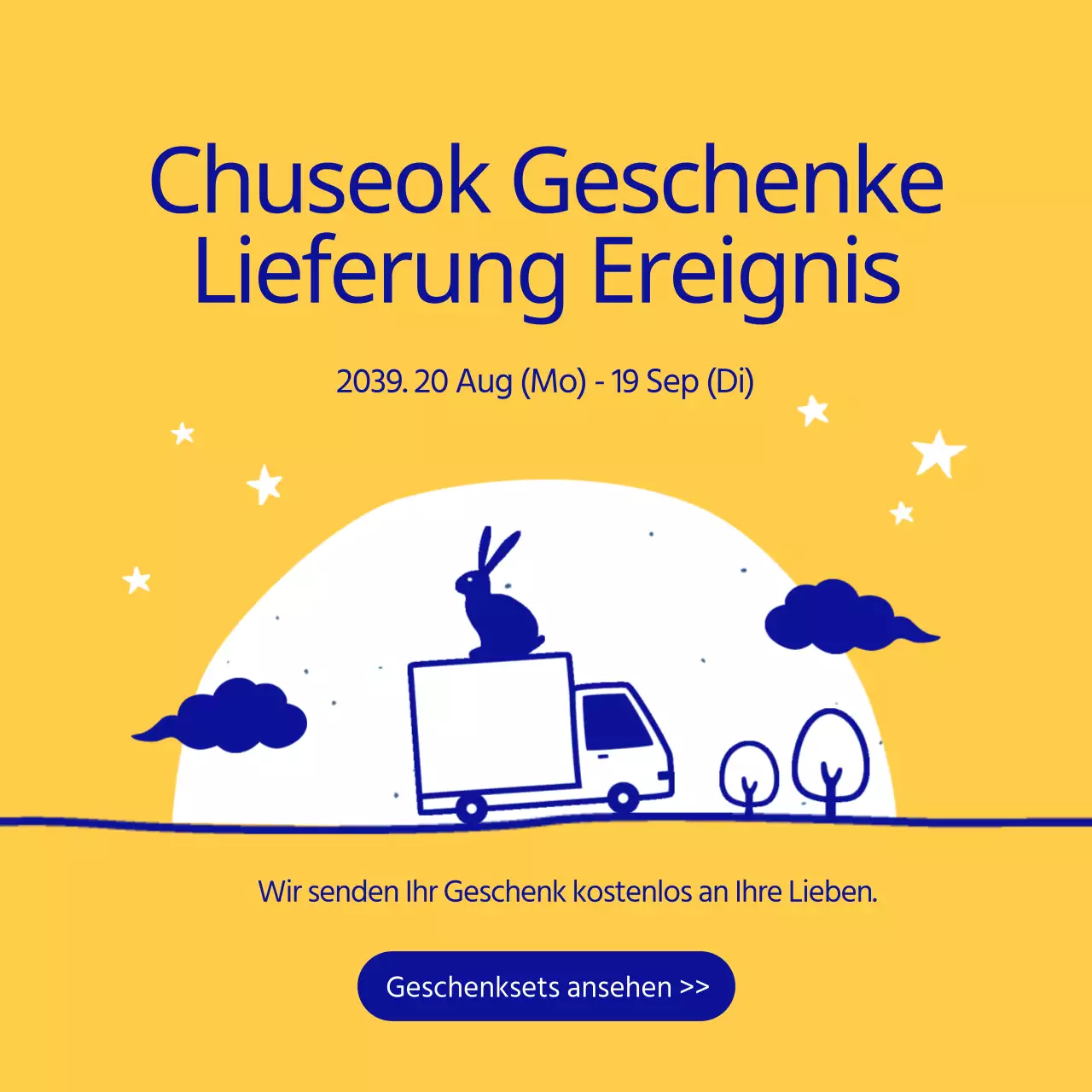 Siehe die gelben und blauen Chuseok-Geschenksets mit kostenlosem Versand