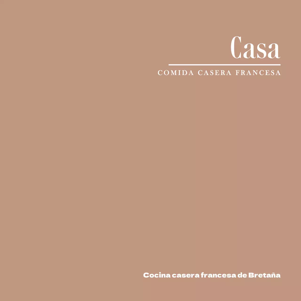 Promover un restaurante sencillo, blanco y casero francés