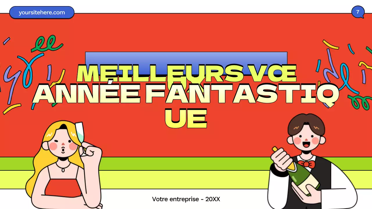 présentation de la bande dessinée bleue pour le nouvel an