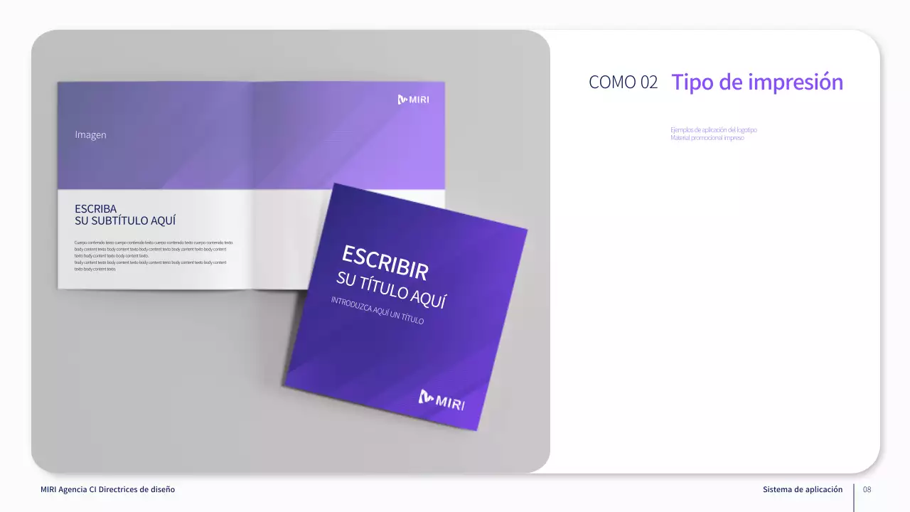 Directrices de la marca corporativa en morado