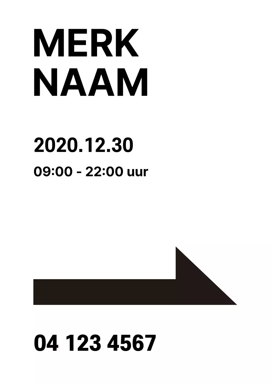 Routebeschrijving en locaties van winkels met witte en zwarte pijlen