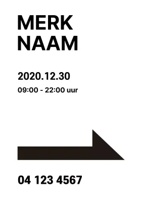 Routebeschrijving en locaties van winkels met witte en zwarte pijlen