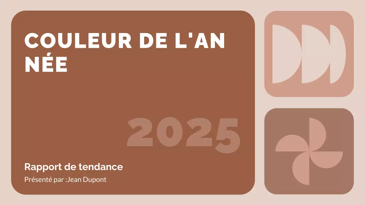 document de rapport sur les tendances modernes brunes