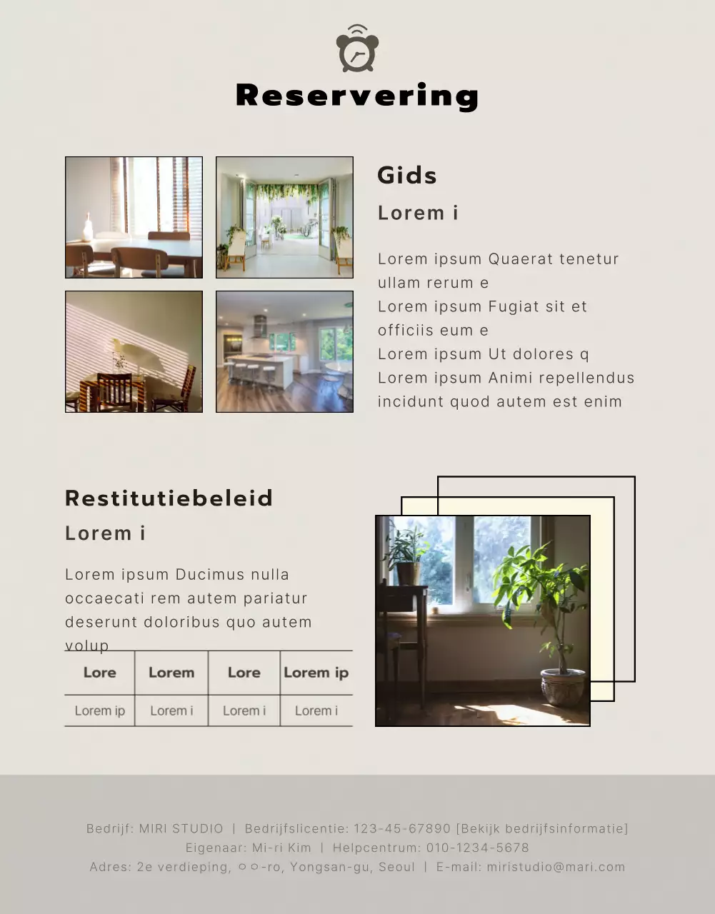 Meer informatie over studio's in zwart- en beigetinten