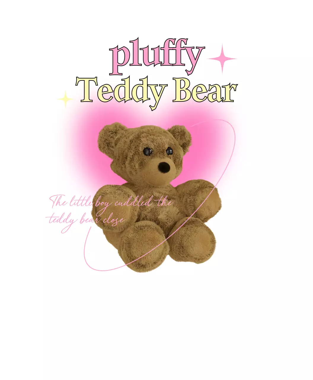 パステルカラーのハート型クマさん