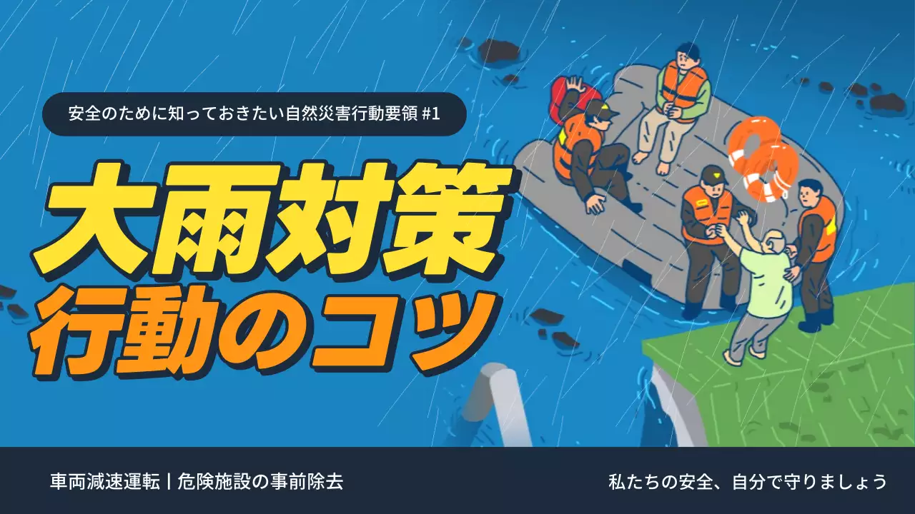 青 シンプル 安全 ガイド YouTube サムネイル