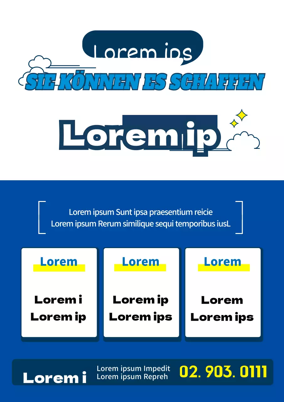 Förderung englischsprachiger Schulen in Blau und Gelb