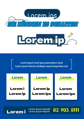 Förderung englischsprachiger Schulen in Blau und Gelb