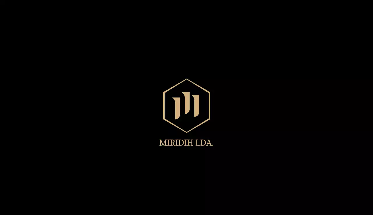 Um conceito simples e elegante em preto e dourado para o logótipo da sua empresa e dados pessoais