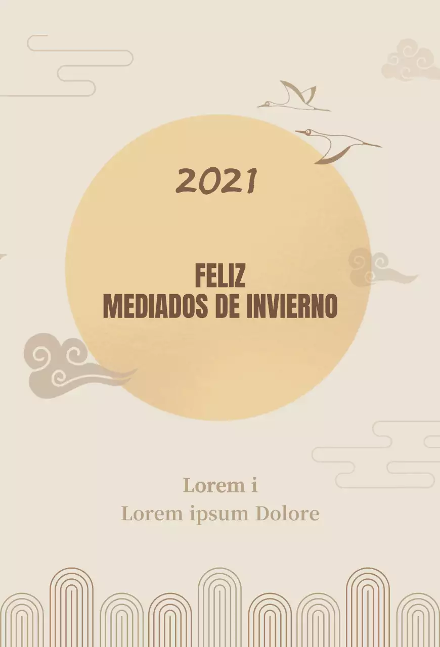 Una postal otoñal beige