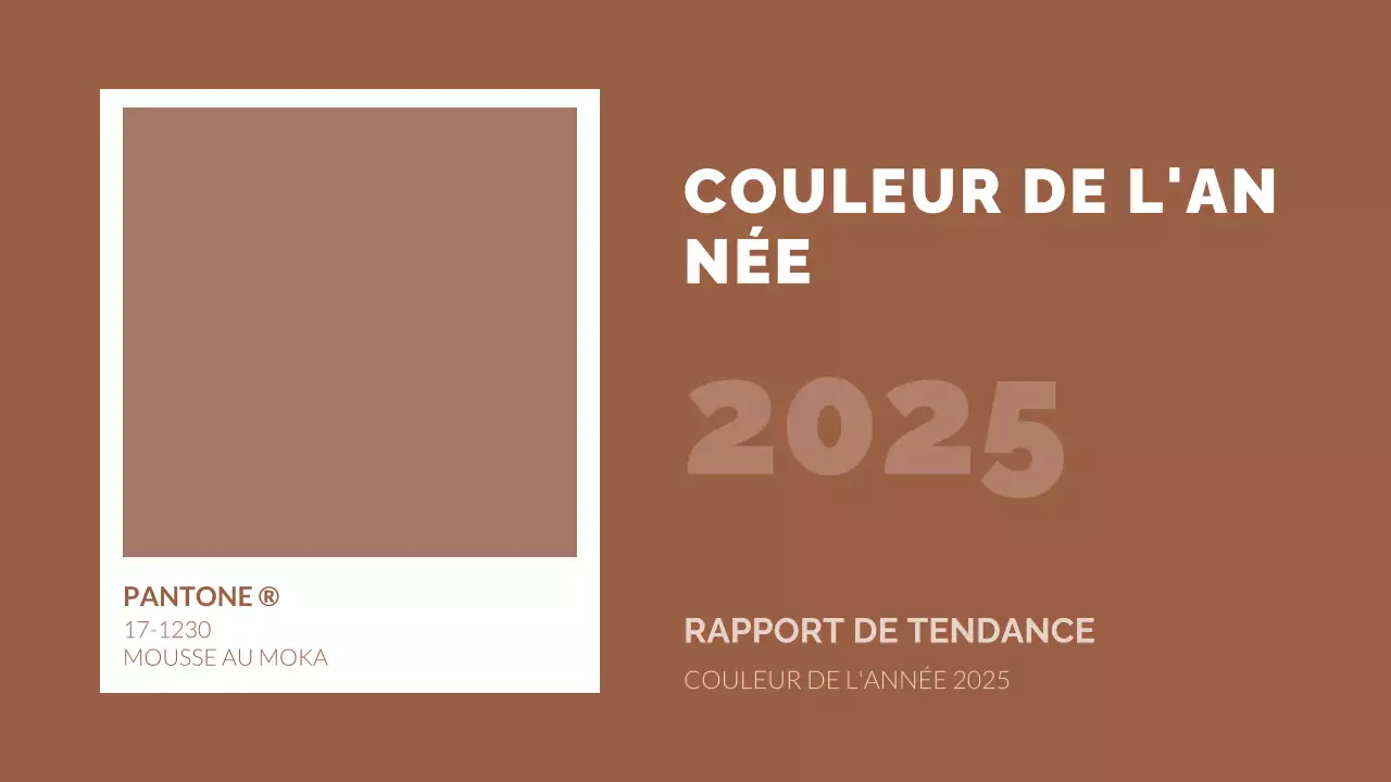 document de rapport sur les tendances modernes brunes