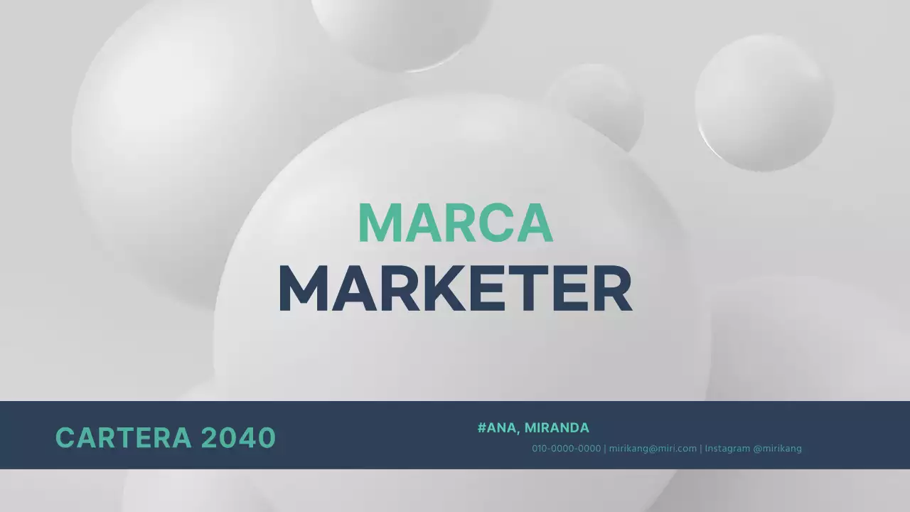 Cartera de vendedor sencilla con imágenes 3D de menta y azul marino